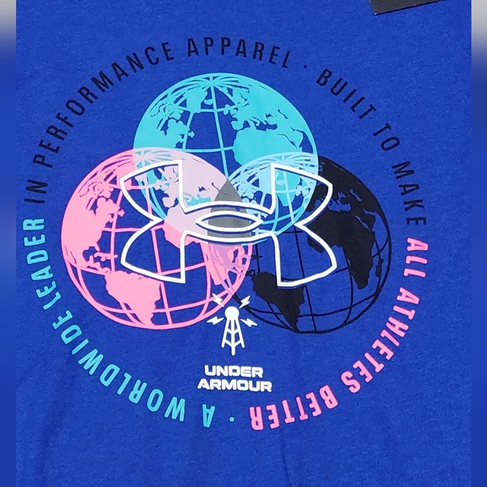 Under Armour Men's Vibrant Blue Graphic Tee - Picture 2 of 4